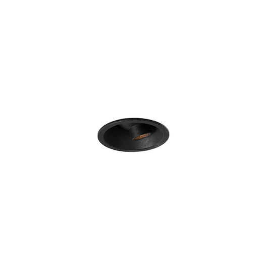 LED Downlight Recessed 3w 3K Non-Dimmable 40 x H27mm Cutout: 35mm 18D Beam Black IP54