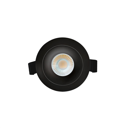 LED Downlight Recessed 8w 3K Triac-Dimmable 83 x H65mm Cutout: 78mm 45D Beam Black IP44