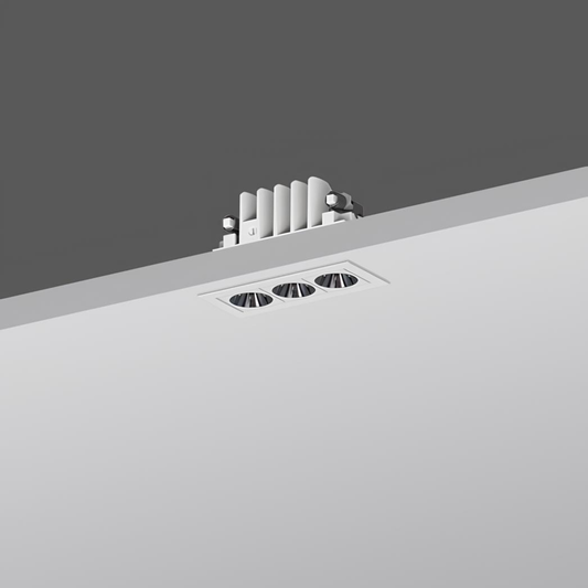 LED Downlight Recessed 7w 3K Non-Dimmable L71 x W31 x H43mm Cutout: 64 x 25mm 24D Beam White IP20