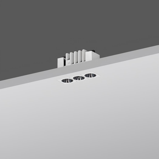 LED Downlight Recessed 7w 3K Non-Dimmable L63 x W23 x H43mm Cutout: 68 x 28mm 24D Beam Black IP20