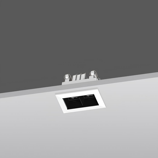 LED Downlight Recessed 5w 3K Non-Dimmable L65 x W45 x H55mm Cutout: 58 x 36mm 15D Beam Black IP20