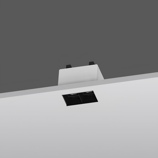 LED Downlight Trimless 5w 3K Non-Dimmable L88 x W66 x H56mm Cutout: 65 x 40mm 15D Beam Black IP20
