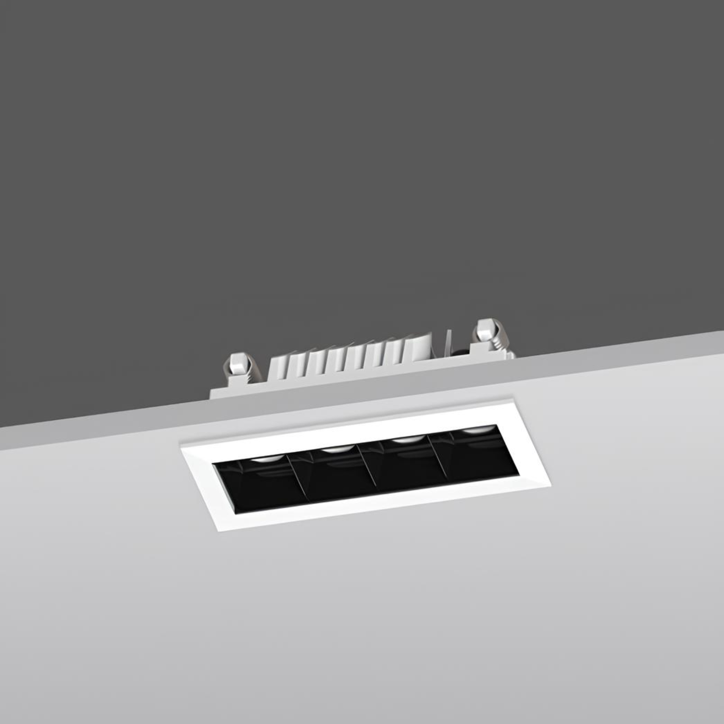 LED Downlight Recessed 10w 3K Non-Dimmable L113 x W44 x H55mm Cutout:105 x 36mm 29D Beam Black IP20