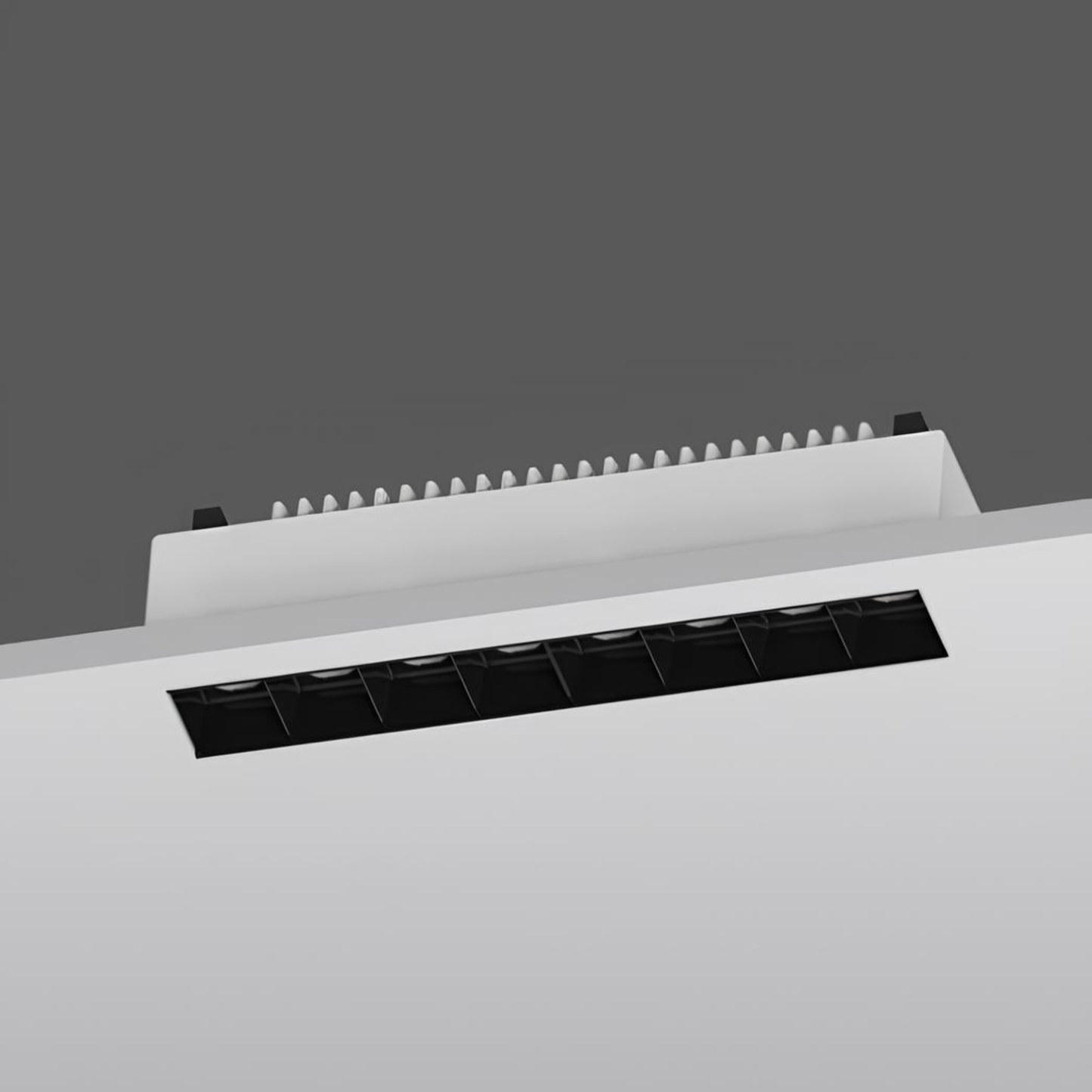 LED Downlight Trimless 20w 3K Non-Dimmable L231 x W66 x H56mm Cutout:210 x 40mm 50D Beam White IP20