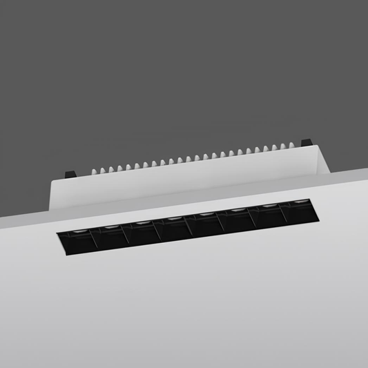 LED Downlight Trimless 20w 3K Non-Dimmable L231 x W66 x H56mm Cutout:210 x 40mm 50D Beam White IP20