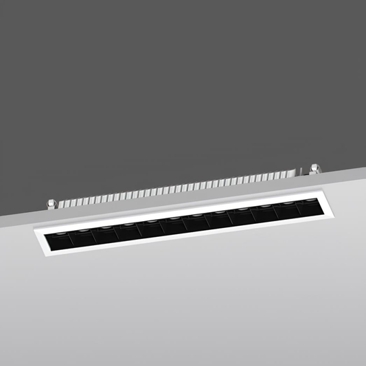 LED Downlight Recessed 30w 3K Non-Dimmable L305 x W44 x H55mm Cutout:298 x 36mm 16 x 36D Black IP20
