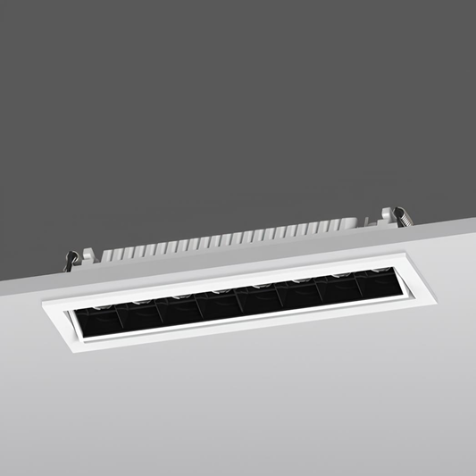 LED Downlight Recessed 20w 3K Non-Dimmable L219 x W64 x H55mm Cutout:208 x 50mm 50D Beam White IP20