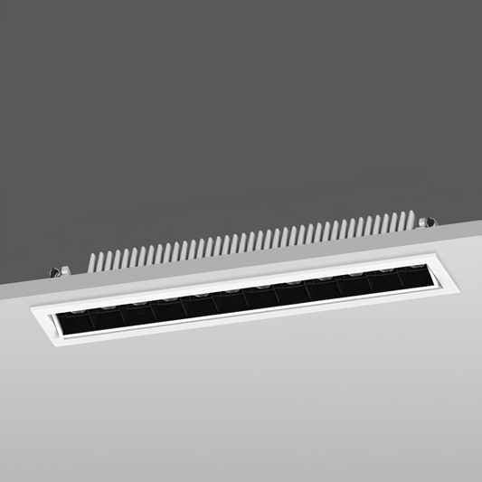 LED Downlight Recessed 30w 3K Non-Dimmable L315 xW64 x H55mm Cutout:305x50mm 16x36D Beam Black IP20