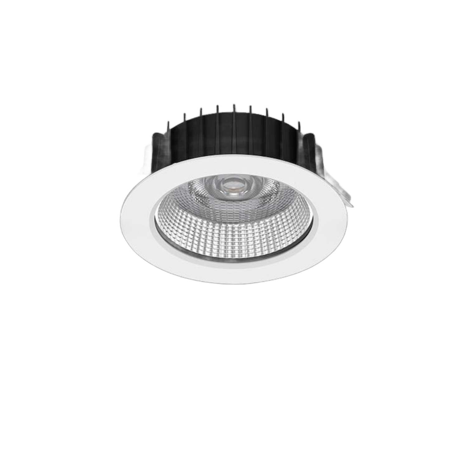 LED Downlight Recessed 18w 3K Non-Dimmable 150 x H64mm Cutout: 125mm 60D Beam White IP65