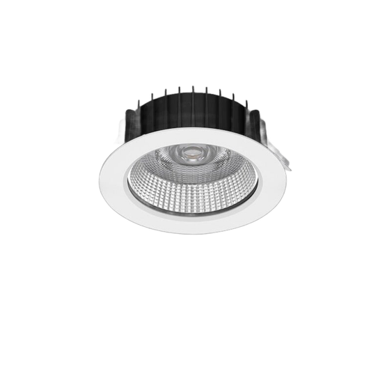 LED Downlight Recessed 18w 3K Non-Dimmable 150 x H64mm Cutout: 125mm 60D Beam White IP65