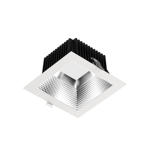 LED D/light Recess 32w 3K Non-Dimmable L190x W190 x H102mm Cutout:170x170mm 36D White IP44 G/Frosted