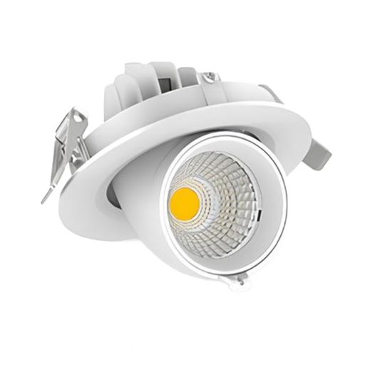 LED Downlight Recessed 10w 3K Non-Dimmable 96 x H74mm Cutout: 85mm 24D Beam White IP20 Gimble
