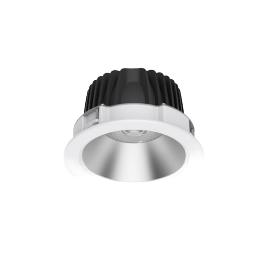 LED Downlight Recessed 10w 3K Non-Dimmable 139xH87mm Cutout:120mm 36D Beam White IP54 Flat