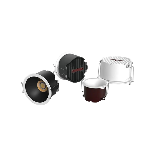 LED Downlight Recessed 10w 3K Non-Dimmable 96xH58mm Cutout:88mm 36D Beam Black IP20