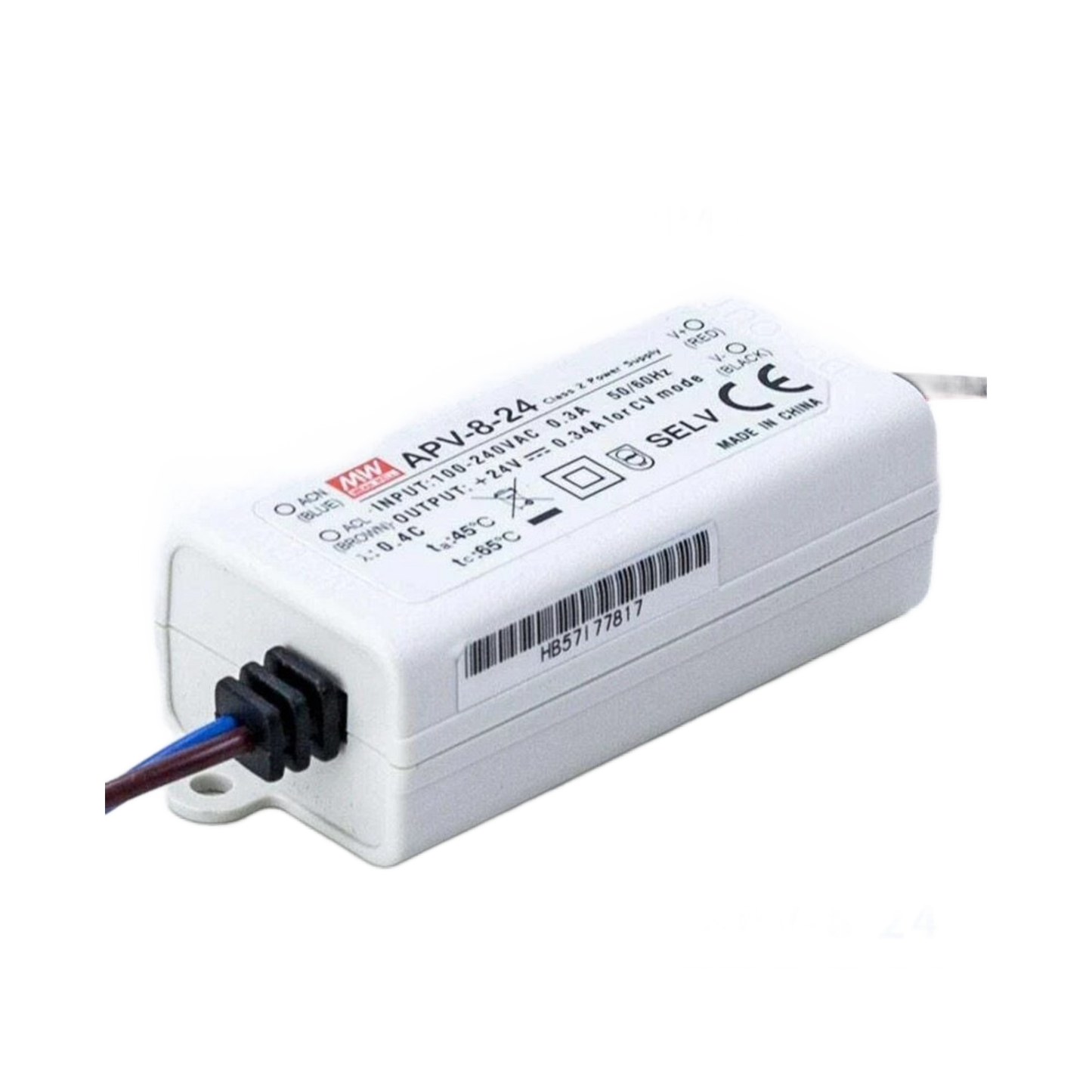 LED Driver Mean Well Output Power: 8w Output Voltage: 24V Non-Dimmable Size:60x 30x23.5mm
