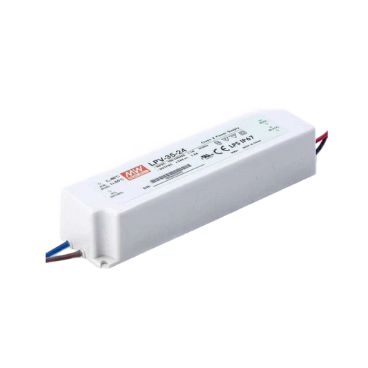 LED Driver Mean Well Output Power: 35w Output Voltage: 24V Non-Dimmable Size:148x40x30mm