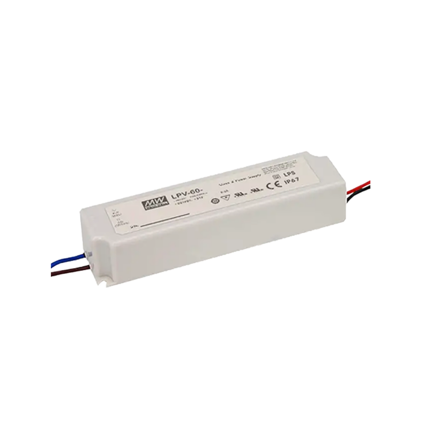 LED Driver Mean Well Output Power: 60w Output Voltage: 24V Non-Dimmable Size:162.5x 42.5x 32mm