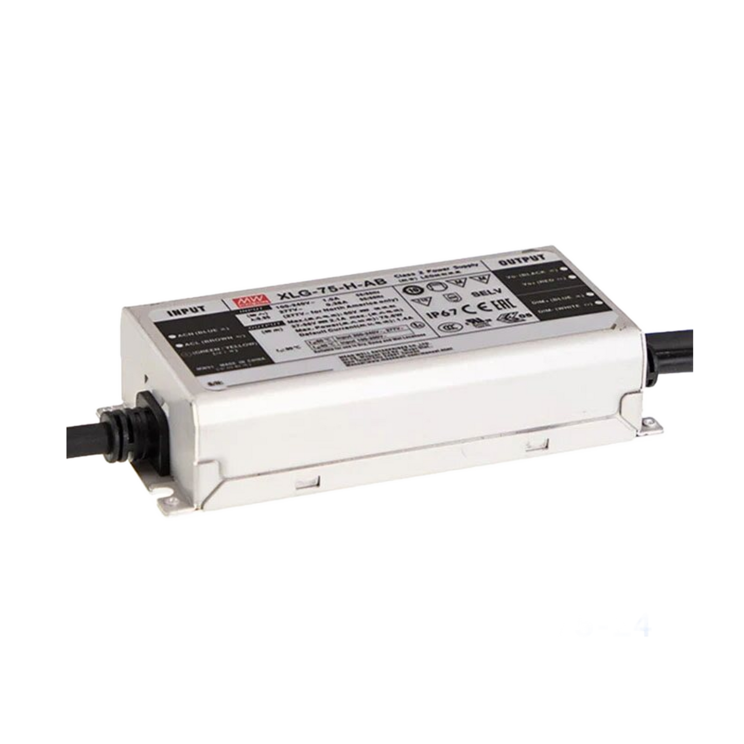 LED Driver Mean Well Output Power: 75w Output Voltage: 24V Non-Dimmable Size:140x63x32mm