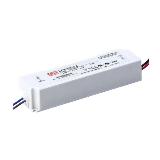 LED Driver Mean Well Output Power: 100w Output Voltage: 24V Non-Dimmable Size:190x 52x 37mm