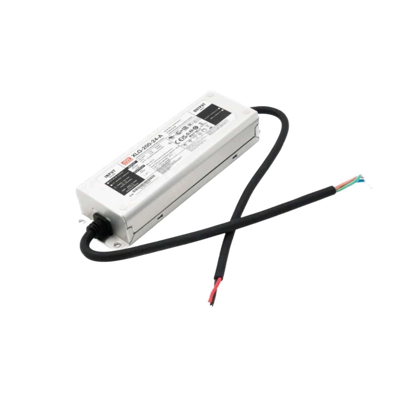 LED Driver Mean Well Output Power: 200w Output Voltage: 24V Non-Dimmable Size:199x63x35.5mm