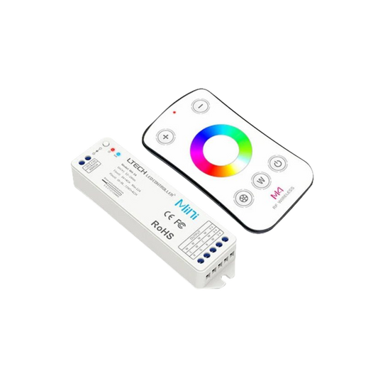 Control Gear Ltech M4+M4-3A Mini Controller with RF Remote -RGBW Size:200x130x22mm