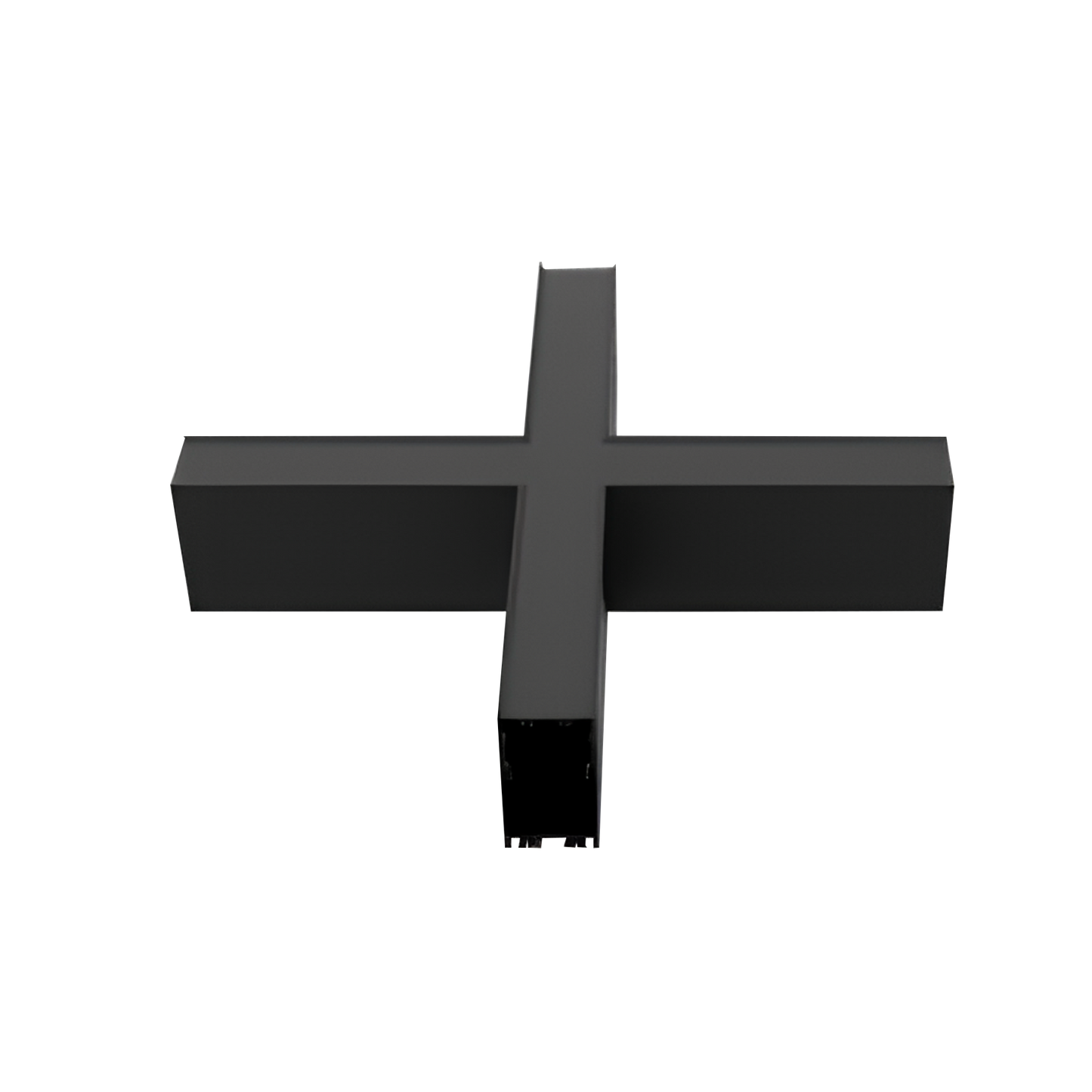 Linear Modular TLS40 Profile Black Cross Corner Splicing with Blind Cover Size:400x400x83mm
