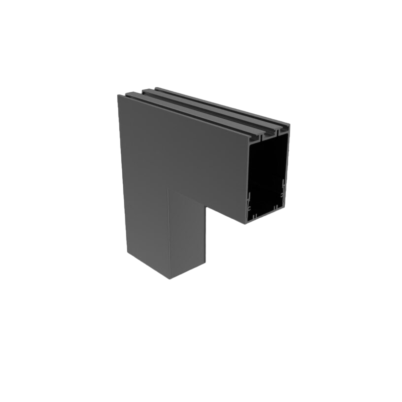 Linear Modular TLS60 Profile Black 90D Inner  Splicing with Blind Cover Size:200x200x85mm