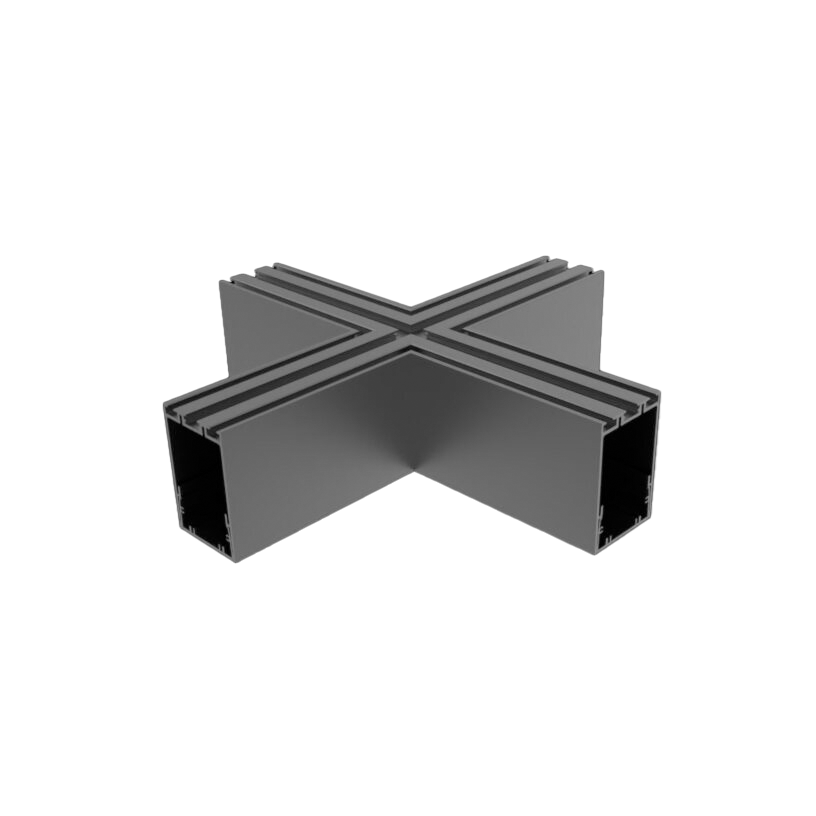 Linear Modular TLS60 Profile Black Cross Corner Splicing with Blind Cover Size:350x350x85mm
