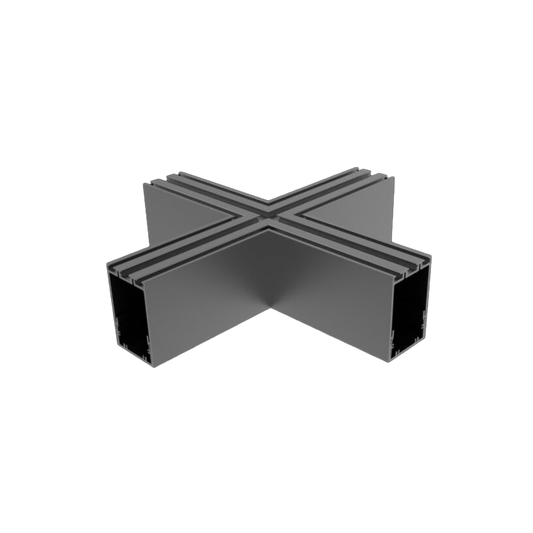 Linear Modular TLS60 Profile Black Cross Corner Splicing with Blind Cover Size:350x350x85mm