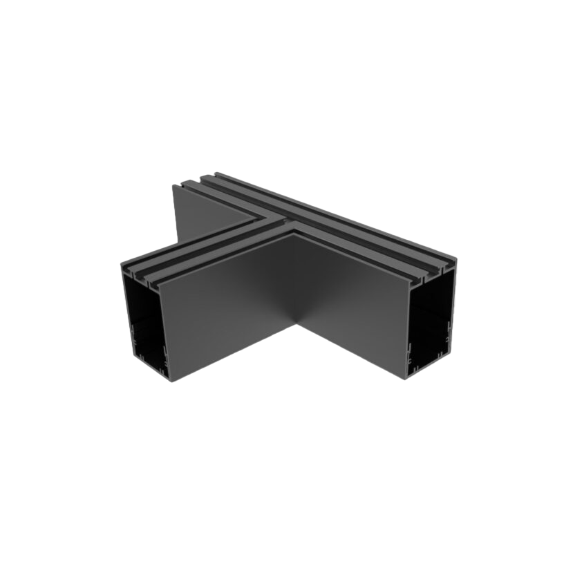 Linear Modular TLS60 Profile Black T-Shaped Corner Splicing with Blind Cover Size:305x188x85mm