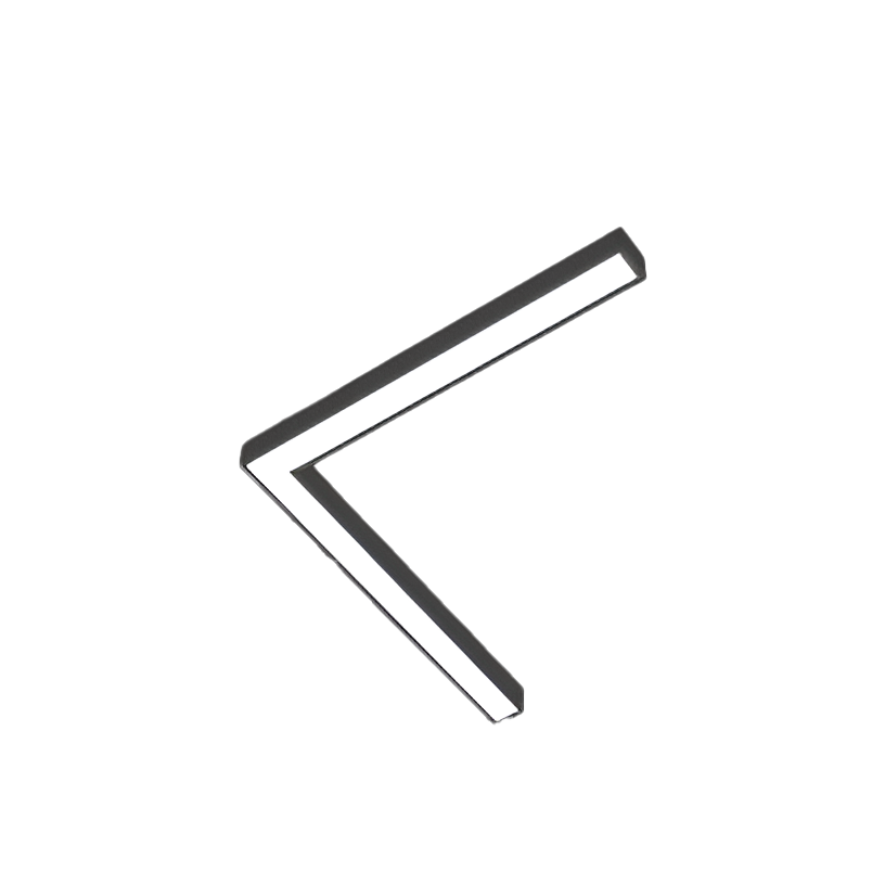 Linear Luminaire Slim25 T-Shaped Splicing 16w 3K Black Size:525x275x22mm
