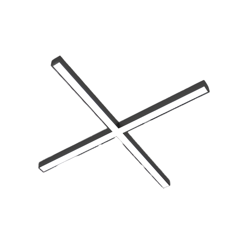 Linear Luminaire Slim25 X-Shaped Splicing 21w 3K Black Size:525x525x22mm