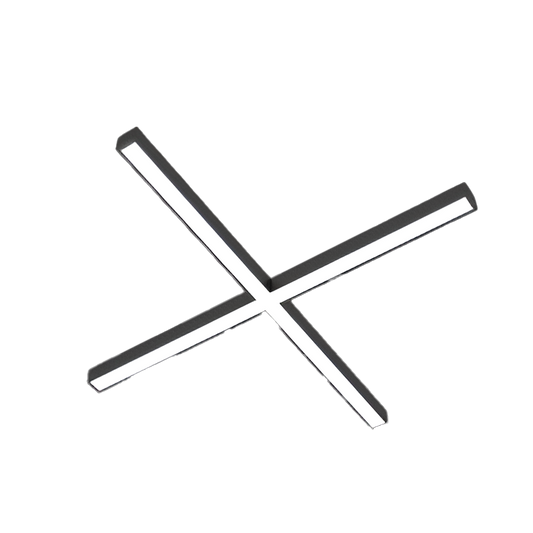 Linear Luminaire Slim25 X-Shaped Splicing 21w 3K Black Size:525x525x22mm