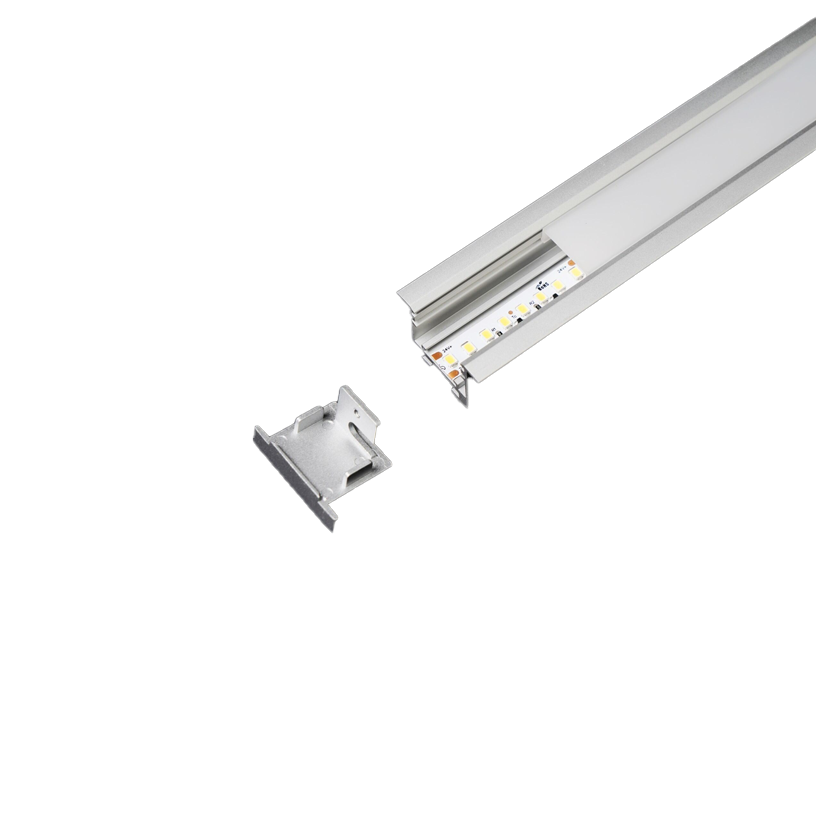 Linear Luminaire Slim25 Profile Black Size:2500x35x23mm Recessed