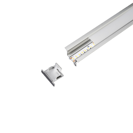 Linear Luminaire Slim25 Profile Black Size:2500x35x23mm Recessed