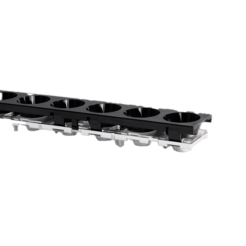 Linear Luminaire Slim25 Black Grating Size:2400x20x15mm