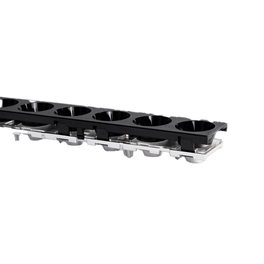 Linear Luminaire Slim25 Black Grating Size:2400x20x15mm