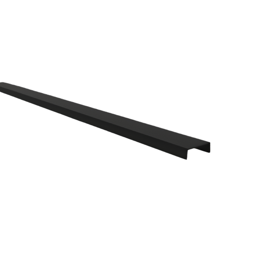 Linear Luminaire Slim25 Black blind diffuser Size:2500x20.4x6.7mm