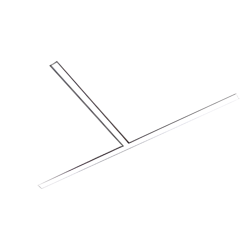 Linear Luminaire Slim25 Recessed T-Shaped Splicing 16w 3K Black Size:525x275x23mm