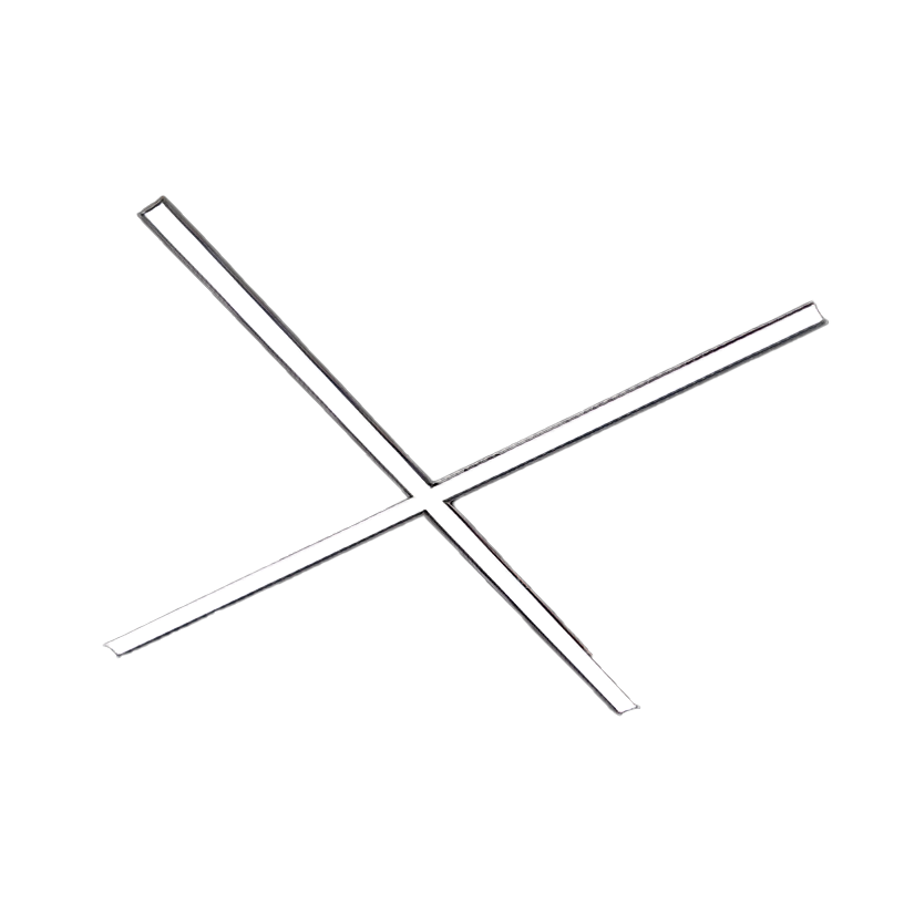 Linear Luminaire Slim25 Recessed X-Shaped Splicing 21w 3K Black Size:525x525x23mm