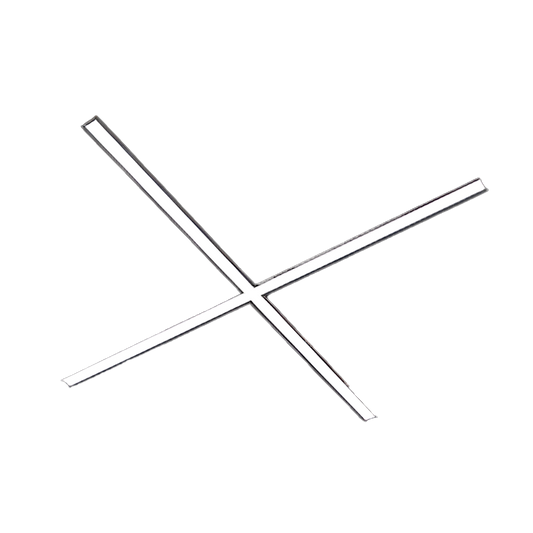 Linear Luminaire Slim25 Recessed X-Shaped Splicing 21w 3K Black Size:525x525x23mm