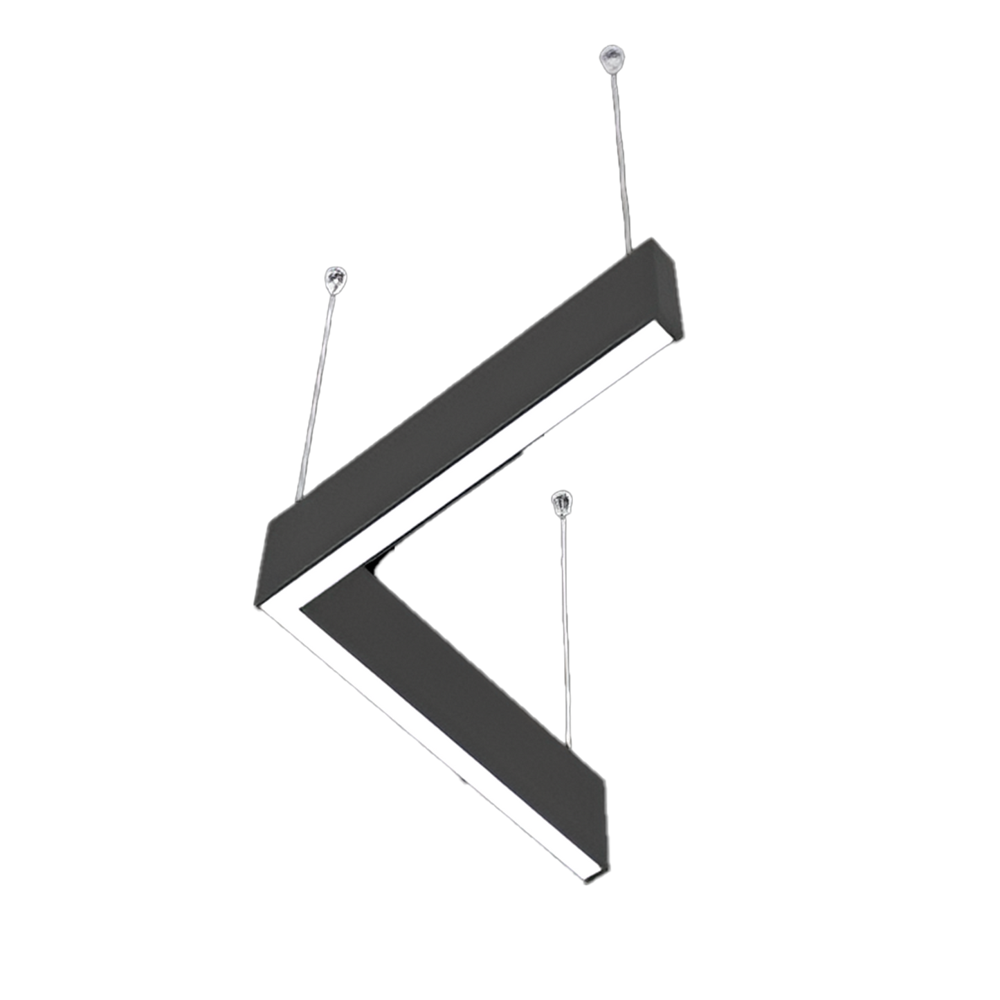 Linear Luminaire Slim25 L-Shaped Splicing 22w 3K Black Size:275x275x100mm