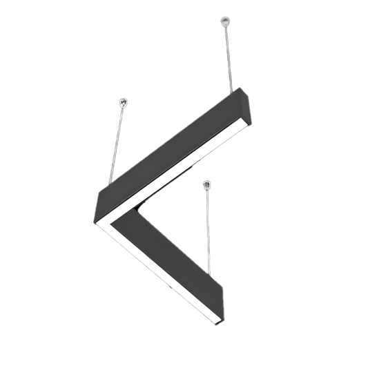 Linear Luminaire Slim25 L-Shaped Splicing 22w 3K Black Size:275x275x100mm