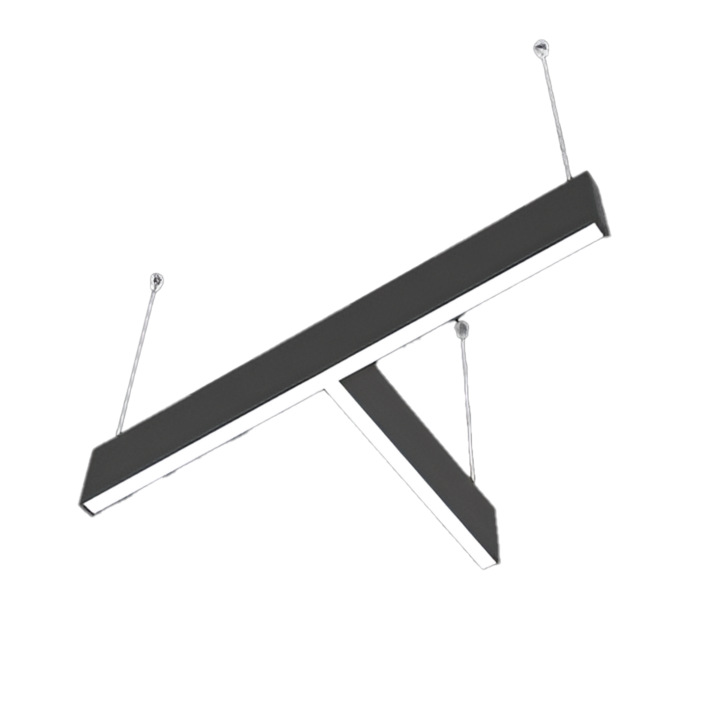 Linear Luminaire Slim25 T-Shaped Splicing 32w 3K Black Size:525x275x100mm