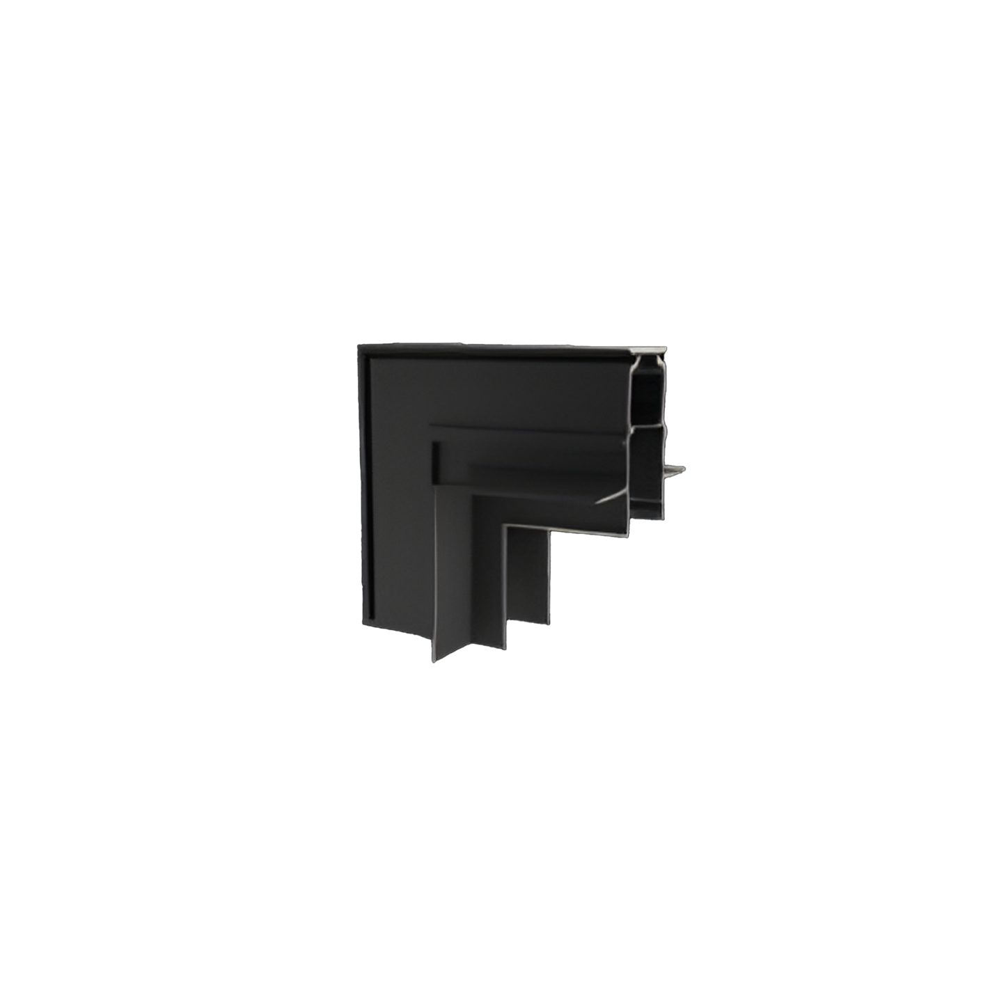 Magnetic Track Lights Trimless Recessed Track L-shaped splicing(inward) Size:80x80x64mm Black
