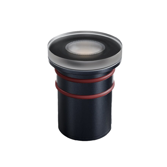 Inground Spotlight 1w DC24V 30D Beam 3K Size:35x56mm Cutting:30mm Black IP67