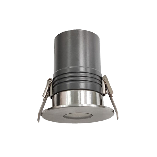 LED Downlight Recessed 2w 15D Beam 3K Size:32x33mm Cutting:27mm Silver IP54