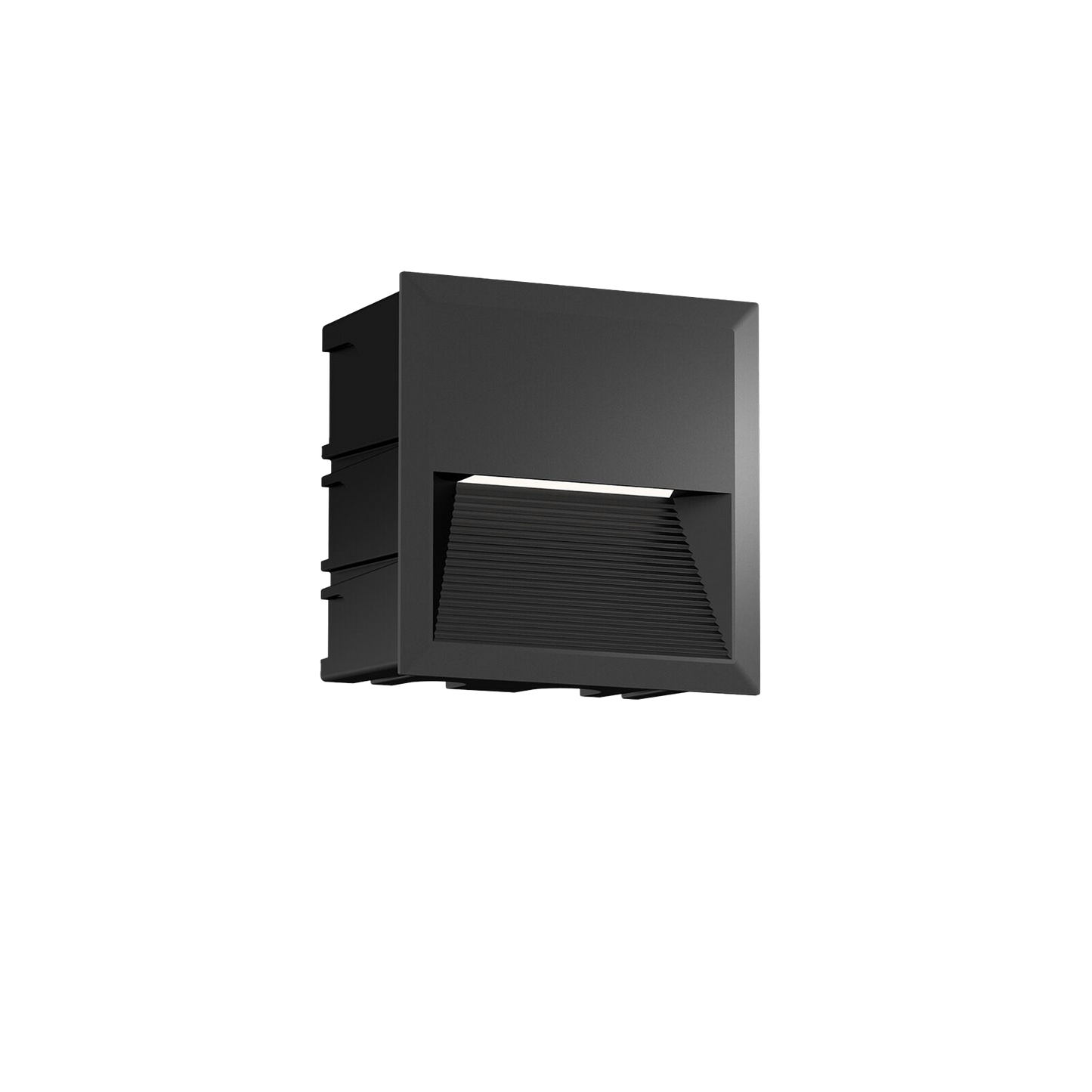 LED Step Light Exterior Recessed 8w 70D Beam Size:201x201x78mm Cutting:195x195x78 Black IP65