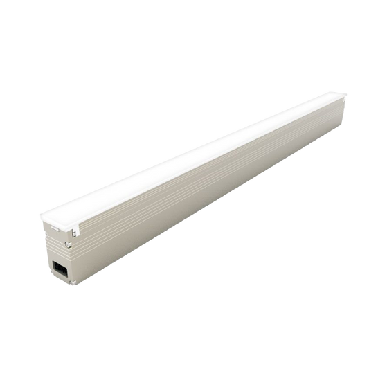 Inground Linear Flood Light 15w DC24V 3K 120D Beam Size:1000x50x90mm Silver IP67