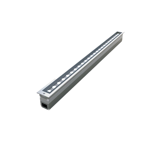Inground Linear Flood Light 28w DC24V 3K 10x60D Beam Size:1000x70x86.5mm Silver IP67